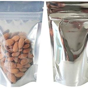 Clear & Silver Stand Up Pouches