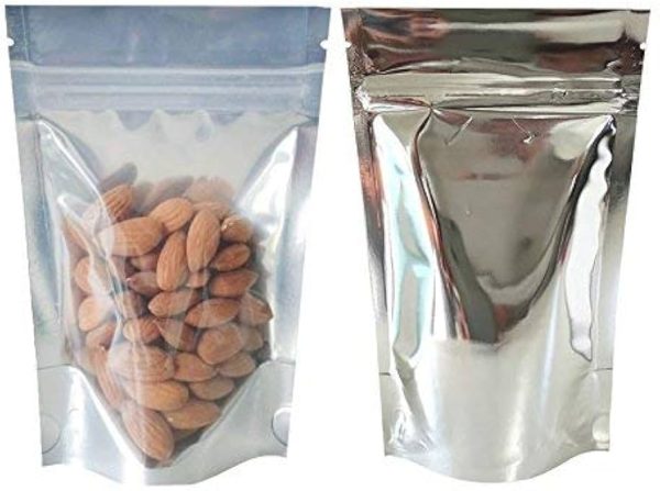 Clear & Silver Stand Up Pouches